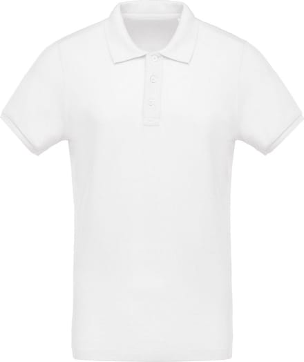 Kariban Menselijk Biologisch Pique-Pique-Poloshirt (Wit)