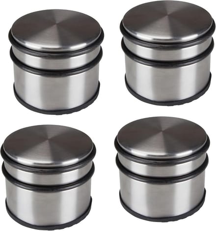 Deurstoppers Set - Deur Buffer - Deuren Open Houden - Geen Boren Nodig - 4 stuks - Zilver Grijs