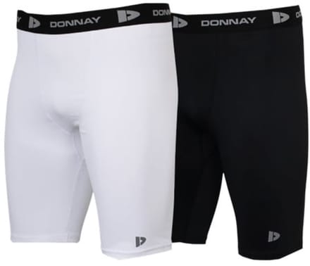 2-PackDonnay - Compressie Short - Thermo/Sportshort (23cm) - Heren - White/Black (997) - maat M