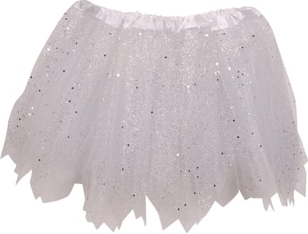 Tutu voor kinderen wit met glitters