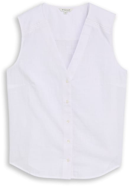 Tom Tailor - Blouse van katoen - Maat 34 - White