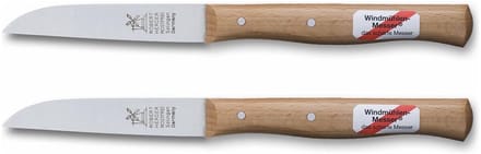 Robert Herder Molenmes – Schilmesje – RVS – Recht – Lemmet 85 mm – Heft Beukenhout - 2 stuks