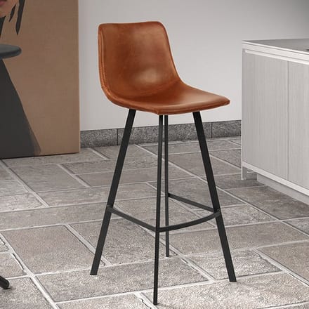 Barstoel Ozan H 65cm - cognac
