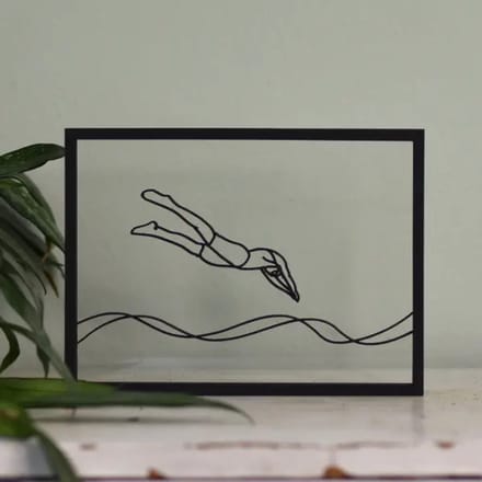 Houten Lijstje - Floating Frames - Zwemmer