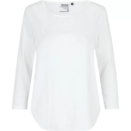 Dames-T-shirt met 3/4 mouwen Neutral