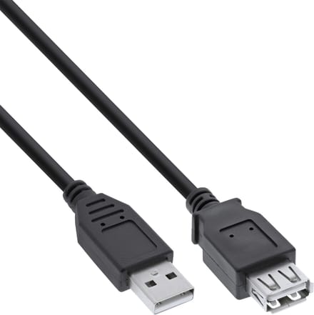 Cable inLine Verlängerungskabel USB-A 2.0 M/F 1,8 Meter schwarz