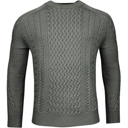 Thomas Maine Trui Crew Neck Allover Fantasy Cable Pattern Grijsgroen / male