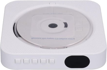 Draagbare CD-speler - Muziekspeler Wandmontage - Muziek Luisteren - Ingebouwde Basluidspreker - 18x18x7 cm - Wit
