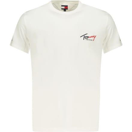 Tommy Hilfiger Slim Sign Chest T-shirt Ecru Größe: L | Basic T-Shirts Outlet | Herren | Braun