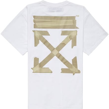 Off-White Tape Arrows Korte Mouw Overhemd Wit Heren Tops OMAA038R201850020148 S beige