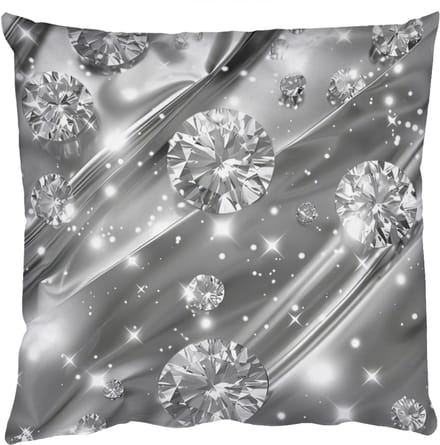 Sierkussens - Kussentjes Woonkamer - 40x40 cm - Abstract - Diamant - Luxe - Modern - Zilver