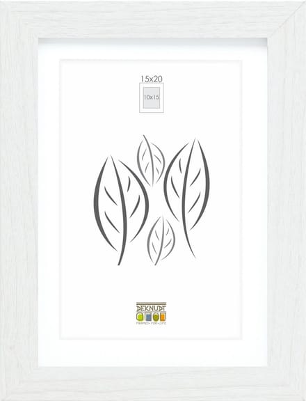 Deknudt S66KF1 P1 15x20 Wissellijst Papierformaat: 20 x 15 cm (b x h x d) 23.20 x 18.20 x 1.50 cm Wit