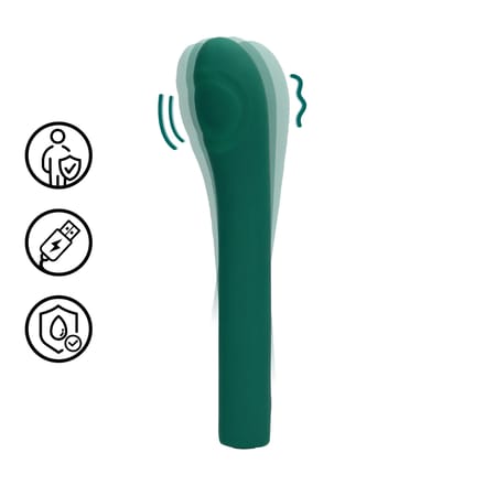 Pulse Wave G-Spot Vibrator - Green Crystal