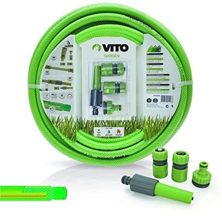 Tuinslang PVC Versterkt 10m met Multi-Jet Lans en Aansluitingen