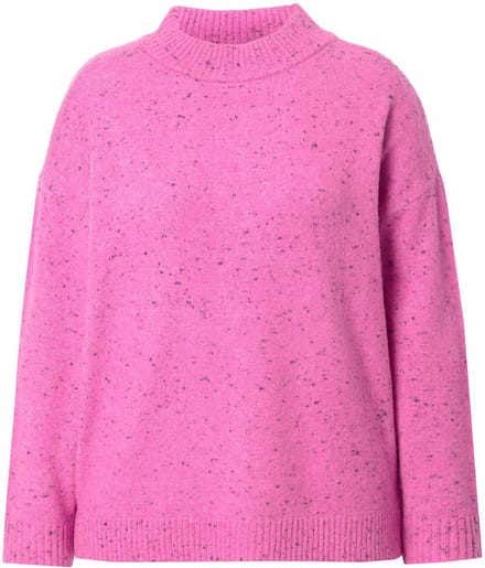 Studio Untold - Dames - Trui oversized gemêleerd breisel - Lichtroze - Maat 46+