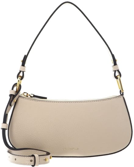 COCCINELLE Leren schoudertas avondtas Merveille Mini Bag Sandshell beige