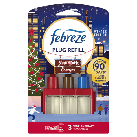 Febreze New York Escape Winter Edition 3Volution Luchtverfrisser Navulling voor Stopcontact - 20 ml