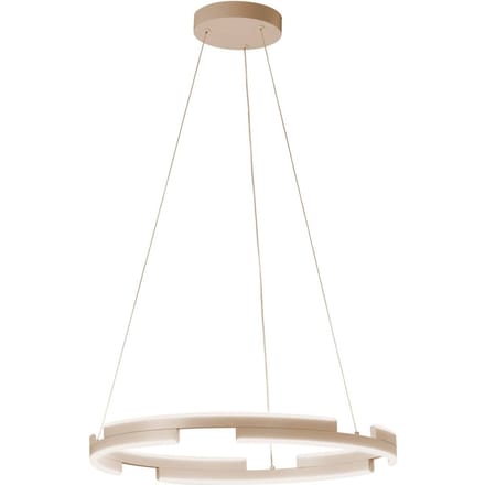FISCHER & HONSEL LED hanglamp Circly, zandkleurig, Ø 60 cm, metaal, CCT