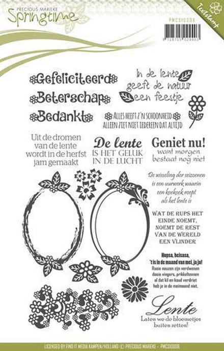 Clearstamp -  Precious Marieke - Springtime - Tekst