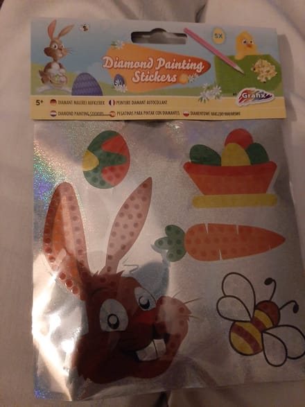 Kinder Diamond paintingsetje Paas stickers