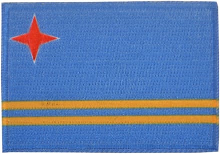 Embleem vlag Aruba- Strijk embleem - Carnavalskleding - Carnaval accessoires