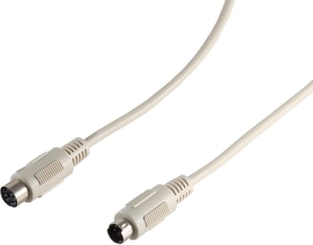 Mini DIN 6-pins PS/2 data verlengkabel / beige - 3 meter
