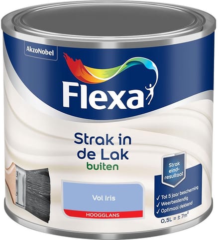 Flexa - Strak In De Lak Buitenlak Hoogglans - Vol Iris - Mengverf - 500 Ml