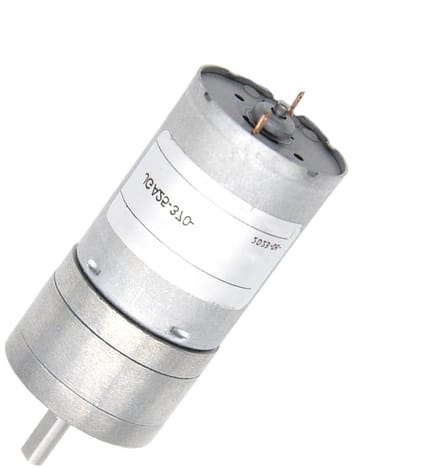 Minimotor DC - Motor met transmissie - Projecten bouwen - Hoog koppel - 4 mm as - Zilver