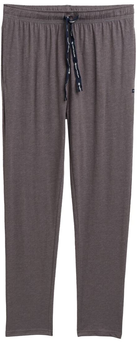 Tom Tailor - Pyjamabroek in gemêleerde look - Maat 48 - grey-dark-melange