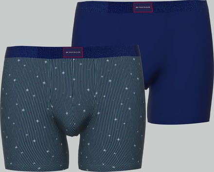 TOM TAILOR Stretch Cotton - 2-pack heren Long Boxer - Groen - Maat L