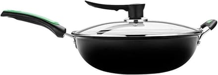 Koekenpan - Antiaanbakpan - Koken - Ergonomisch handvat - 34 cm - Zwart