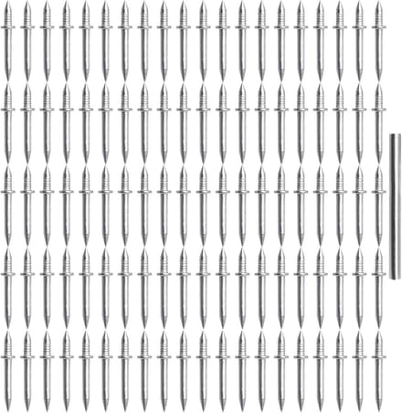 Dubbelzijdige spijkers - Onzichtbare clips - Plinten monteren - Robuuste koolstofstaal - 100 stuks - Zwart