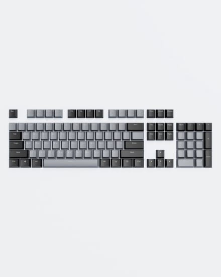 Dark Project - KS-46 PBT - Keycaps - Zwart/Grijs - ENG/RU/UA