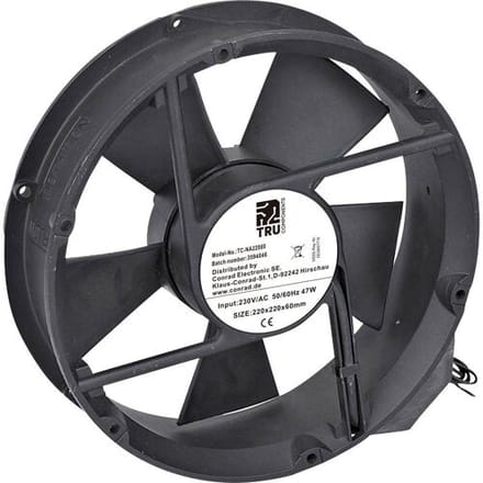 TRU COMPONENTS TC-NA22060 Axiaalventilator 230 V/AC 890 m³/h (l x b x h) 220 x 220 x 60 mm