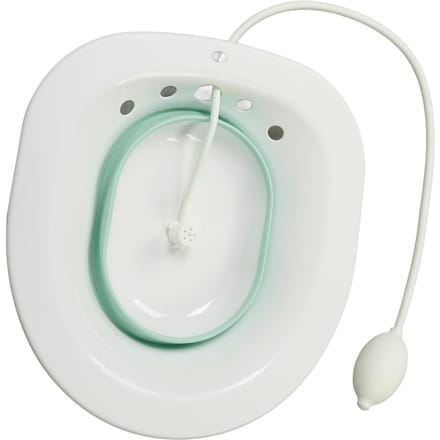 Zitbad Opvouwbaar Multifunctioneel PP Siliconen Toiletbril Zitbad voor Aambeien Postpartum Zorg white
