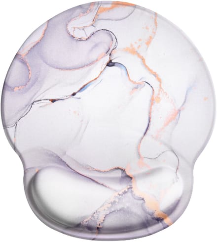 YONO Muismat met Polssteun - Ergonomisch - Gel - Antislip - Marmer Wit