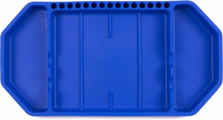 Benson Flexibele siliconen gereedschapsbak - gripvast - blauw - 28 x 15 x 3 cm
