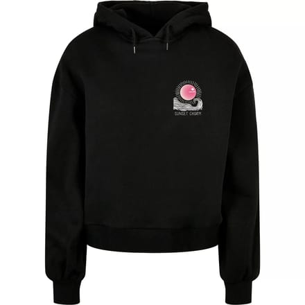 Merchcode - Sunset Charm Oversized Hoodie/trui - S - Zwart