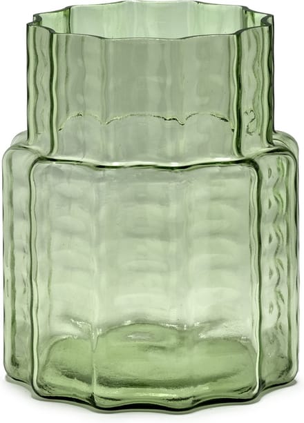 Serax - Ruben Deriemaeker Waves - Vaas - Transparant/Groen - 18 Ø - H 21cm - 1,88kg