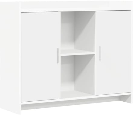 vidaXL - Dressoir - Wit - 98,5 - x - 33 - x - 80 - cm - Bewerkt - hout