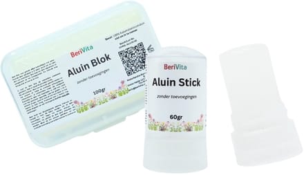 Aluin Combinatie Set met Aluin Stick 60gr en Aluinblok 100gr - 100% Puur Aluin
