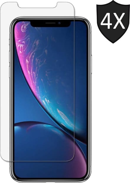 Screenprotector geschikt voor iPhone XR / 11 - 4x GlassGuard Screen Protector