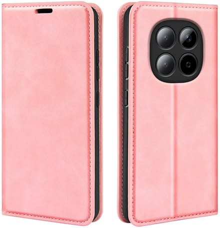 MobyDefend Hoesje - Geschikt voor Xiaomi Redmi Note 15 Pro Plus 5G - Luxe Wallet Bookcase (Magnetische Sluiting) - Roze