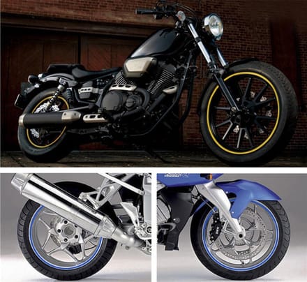 Hiden - Reflecterende Motorstickers - Velgen - Rimstriping - Customize - Rood