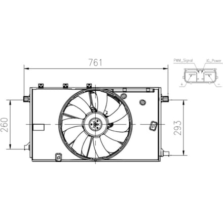 Koelventilatorwiel, motorkoeling NRF 47933