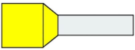 Elektrawebshop Adereindhuls geisoleerd 6mm² (geel) 100 stuks - 221014