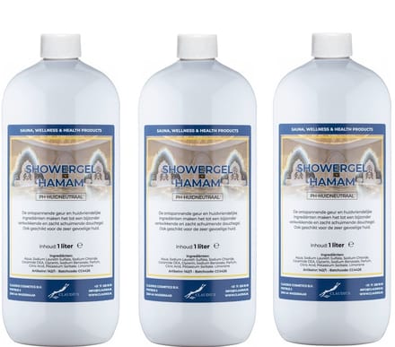 Douchegel Hamam 1 liter - set van 3 stuks - Showergel