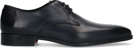 Heritage - Heren - Zwarte leren veterschoenen - Maat 42