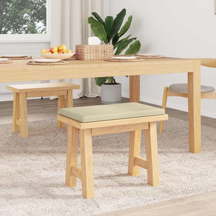vidaXL - Bankkussen - Kunstleer - Crèmekleurig - Diepte - 35 - cm