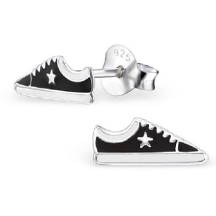 Oorknopjes-sneaker zwart